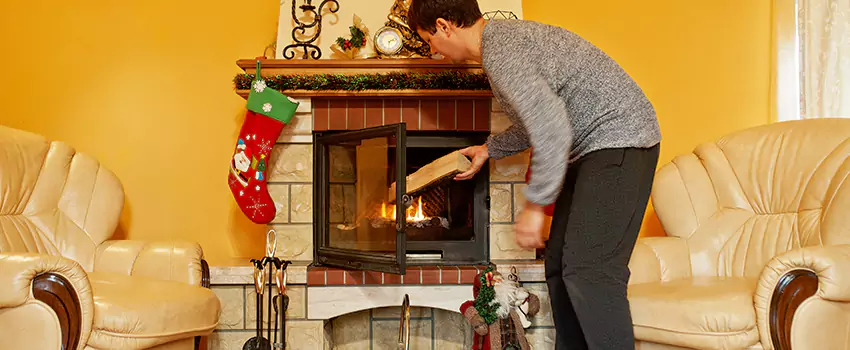 Rusted Metal Fireplace Restoration in Payson, Utah